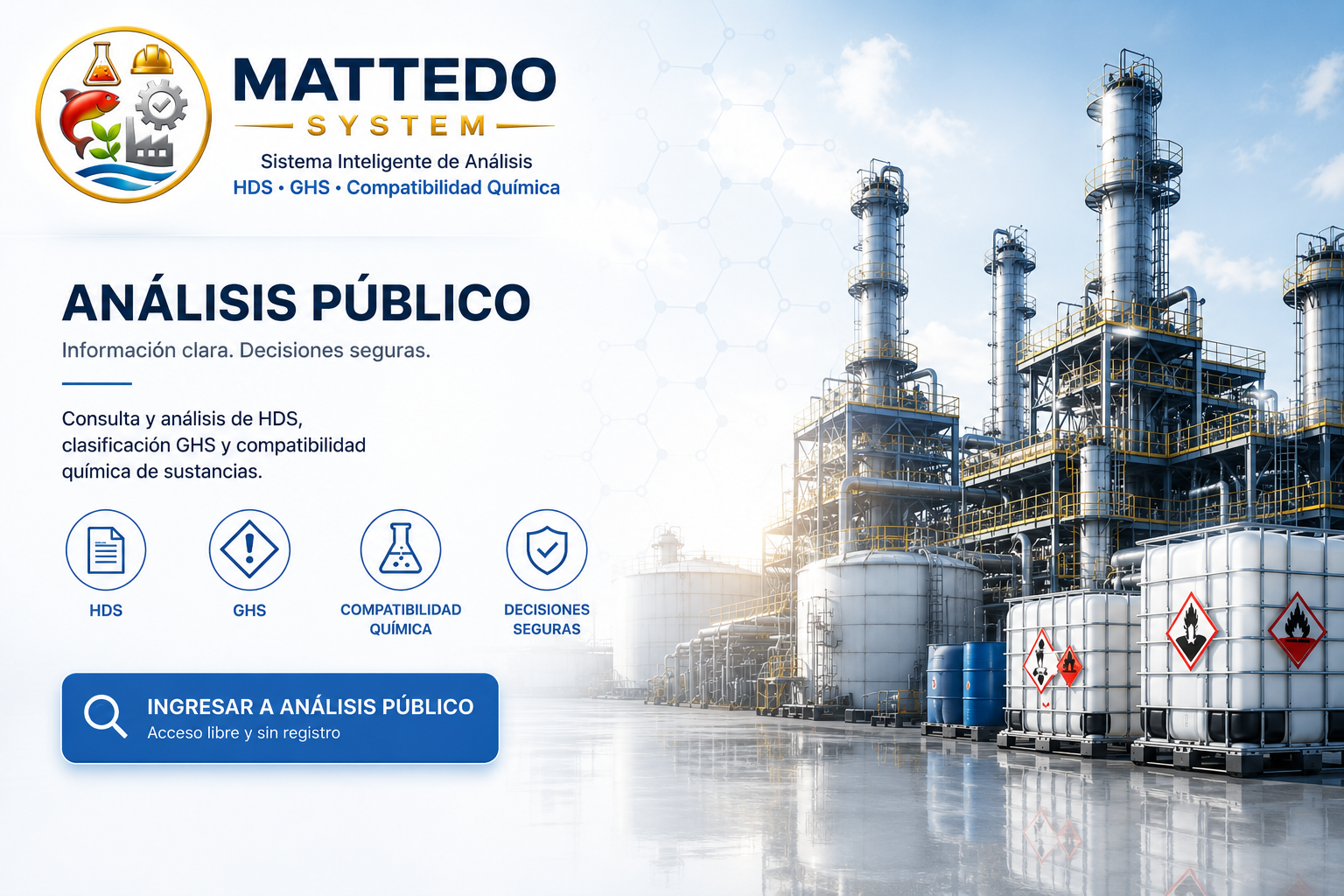 Tarjeta de análisis público HDS y GHS